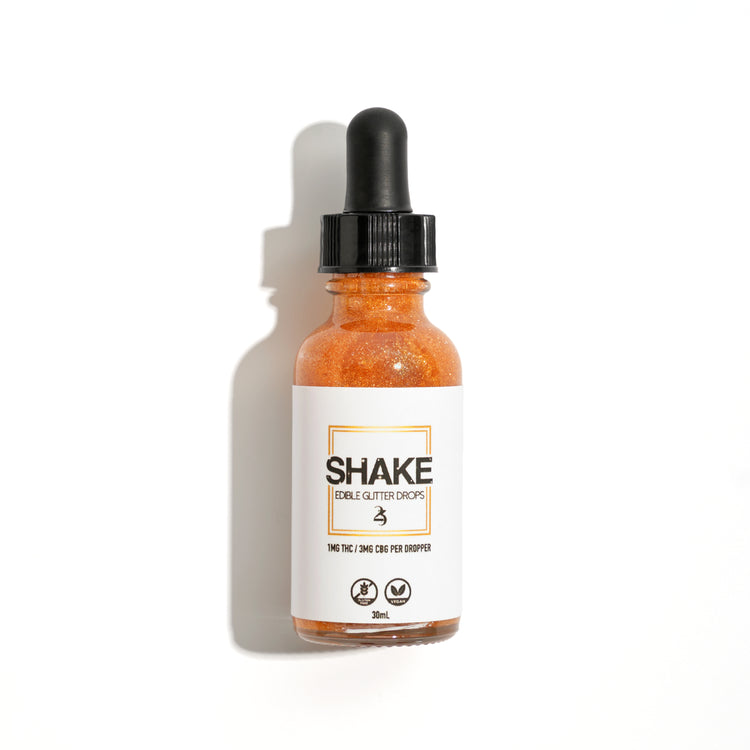 SHAKE 24k gold edible infused glitter.