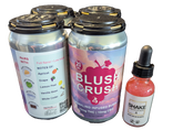 Bundle of a 4-pack of BLUSH CRUSH and a bottle of SHAKE.