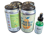 Bundle of a 4-pack of FRESH PRESS and a bottle of SHAKE.