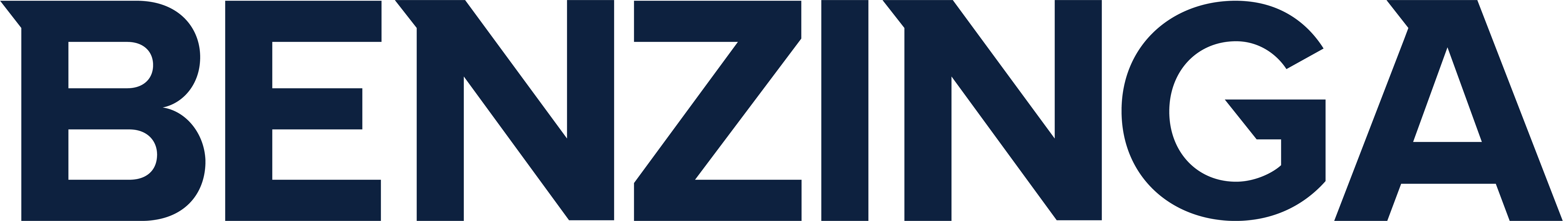 Benzinga logo in blue on a white background