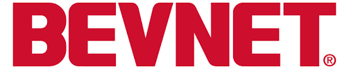 Red 'BEVNET' logo with a registered trademark symbol on a white background