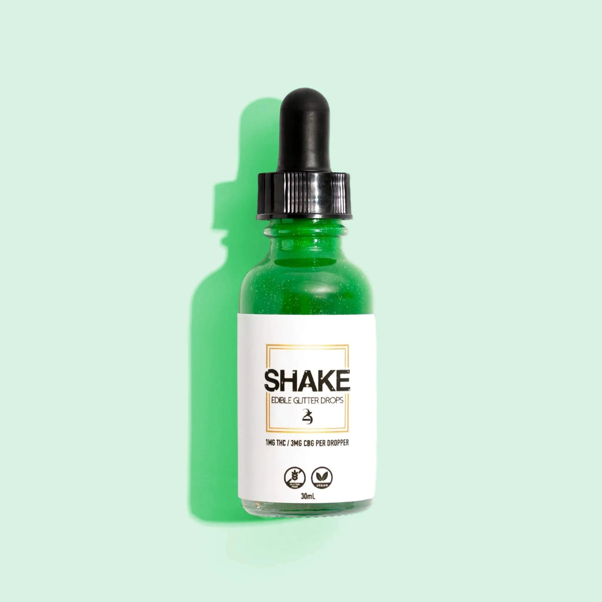 SHAKE Emerald Green - THC Edible Glitter Drops | 30mg THC + CBG 23rd State SHAKE Emerald Green - THC Edible Glitter Drops | 30mg THC + CBG 23rd State