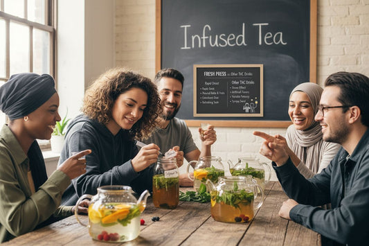 infused tea brewing