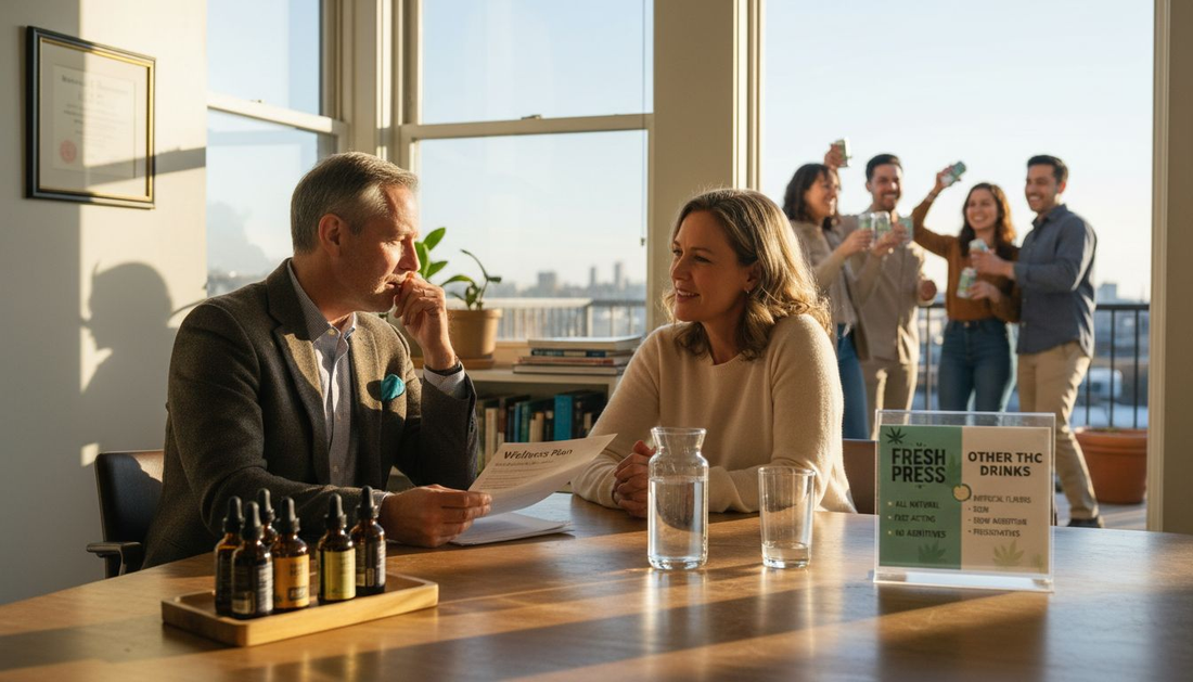 Doctor and patient discuss cannabis wellness