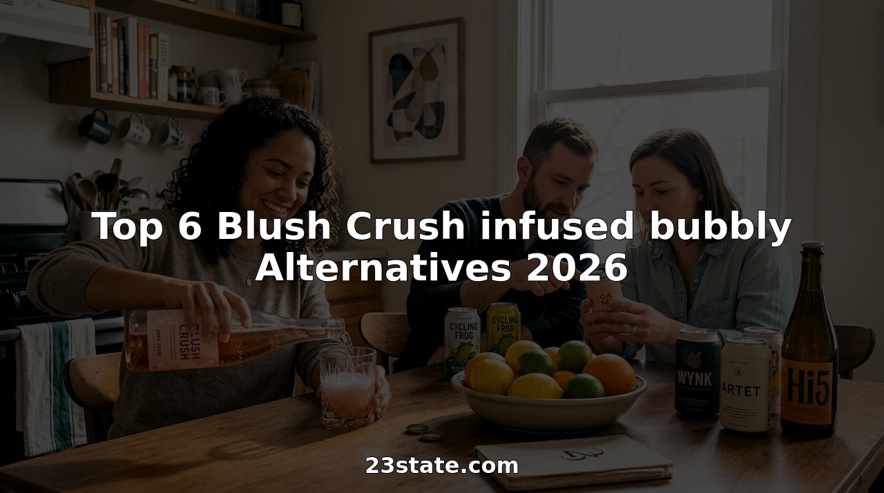 Adults share pink infused bubbly at home kitchen table