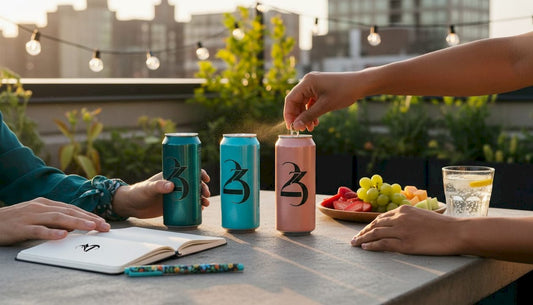 Hands opening artisan cannabis THC beverage can