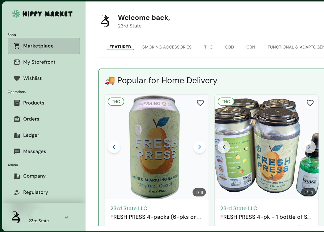 23rd State Announces Exciting New Wholesale Partnership With Hippy Market