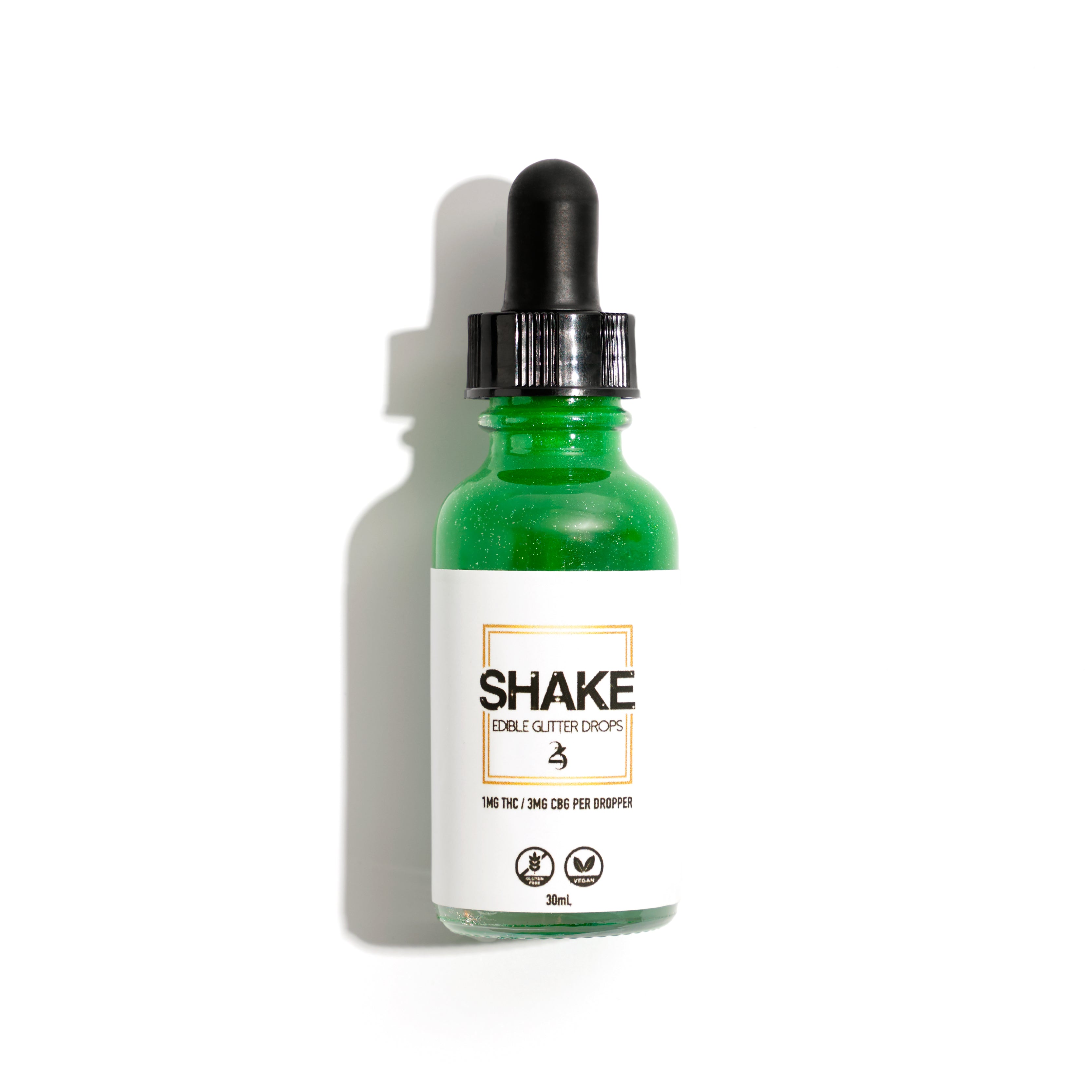 SHAKE Emerald green edible infused glitter.