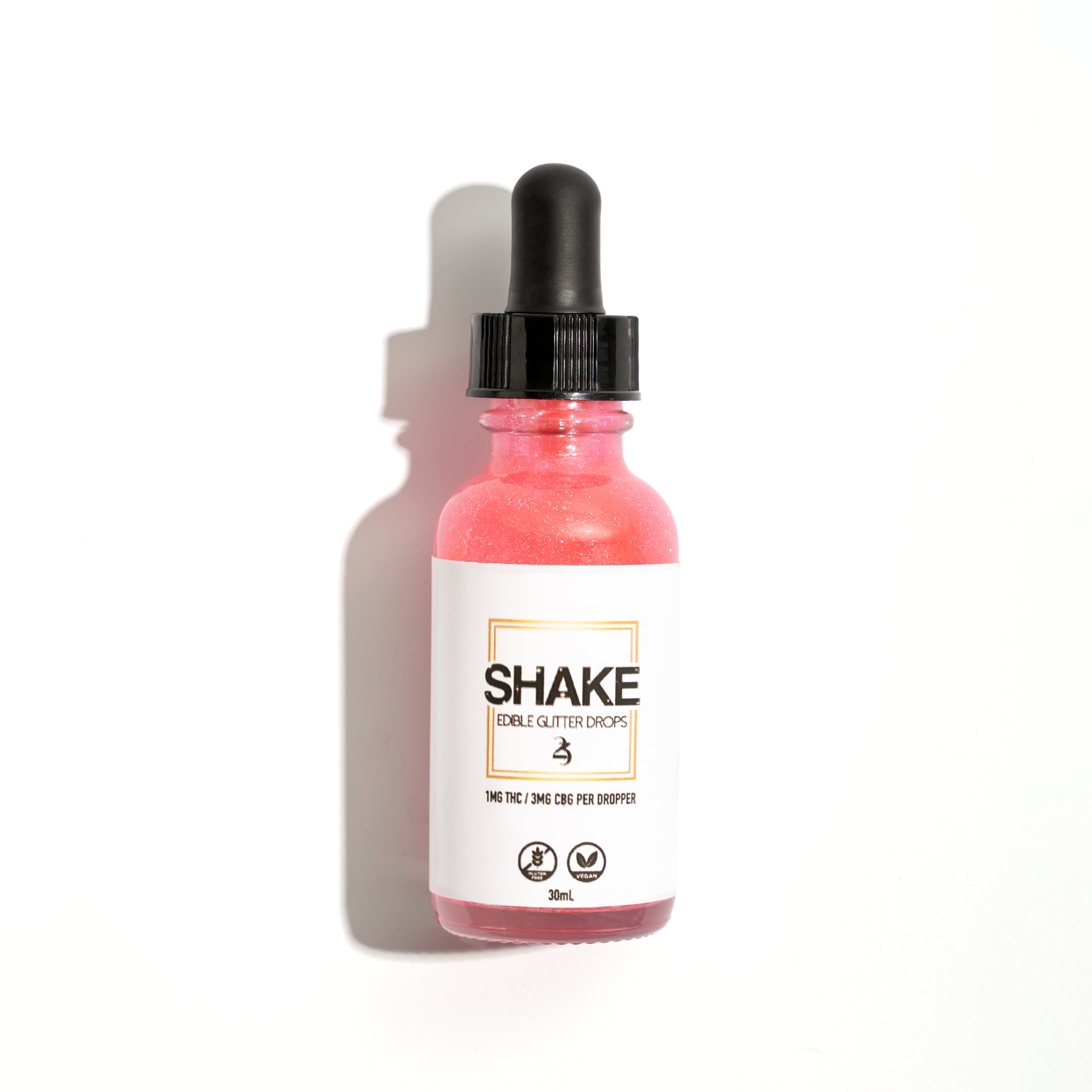 SHAKE Cosmo Pink edible infused glitter.