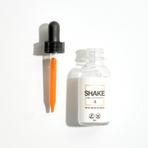 Gold bottle dropper with gold SHAKE.